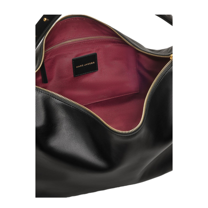The Scene Large Smooth Leather Shoulder Bag - Black - Image 7