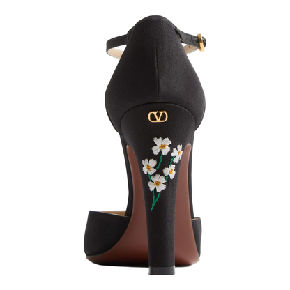 Embroidered Pumps - Black - Image 6