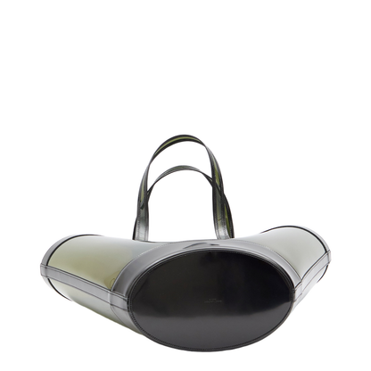 Panier Medium Vinyl and shiny leather Tote Bags - Green - Image 3