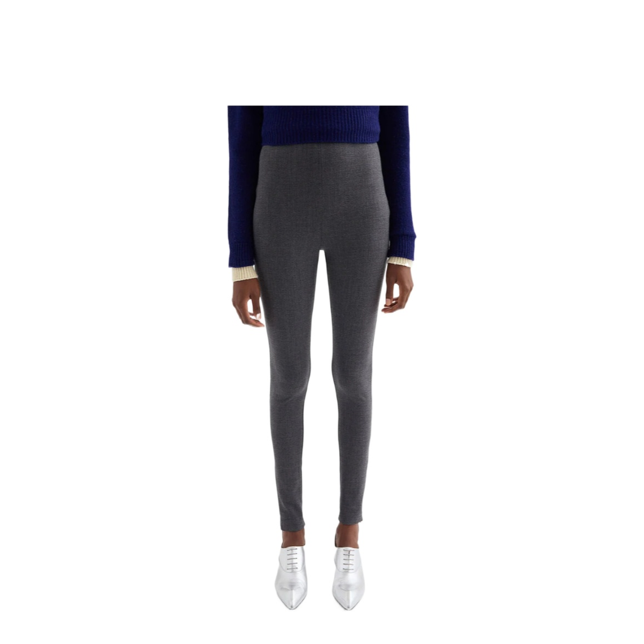 Black Stretch Virgin Wool Blend Pant - Image 2