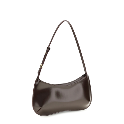 Le Bisou Calf Leather Shoulder Bag - Dark Red (Brown) - Image 2