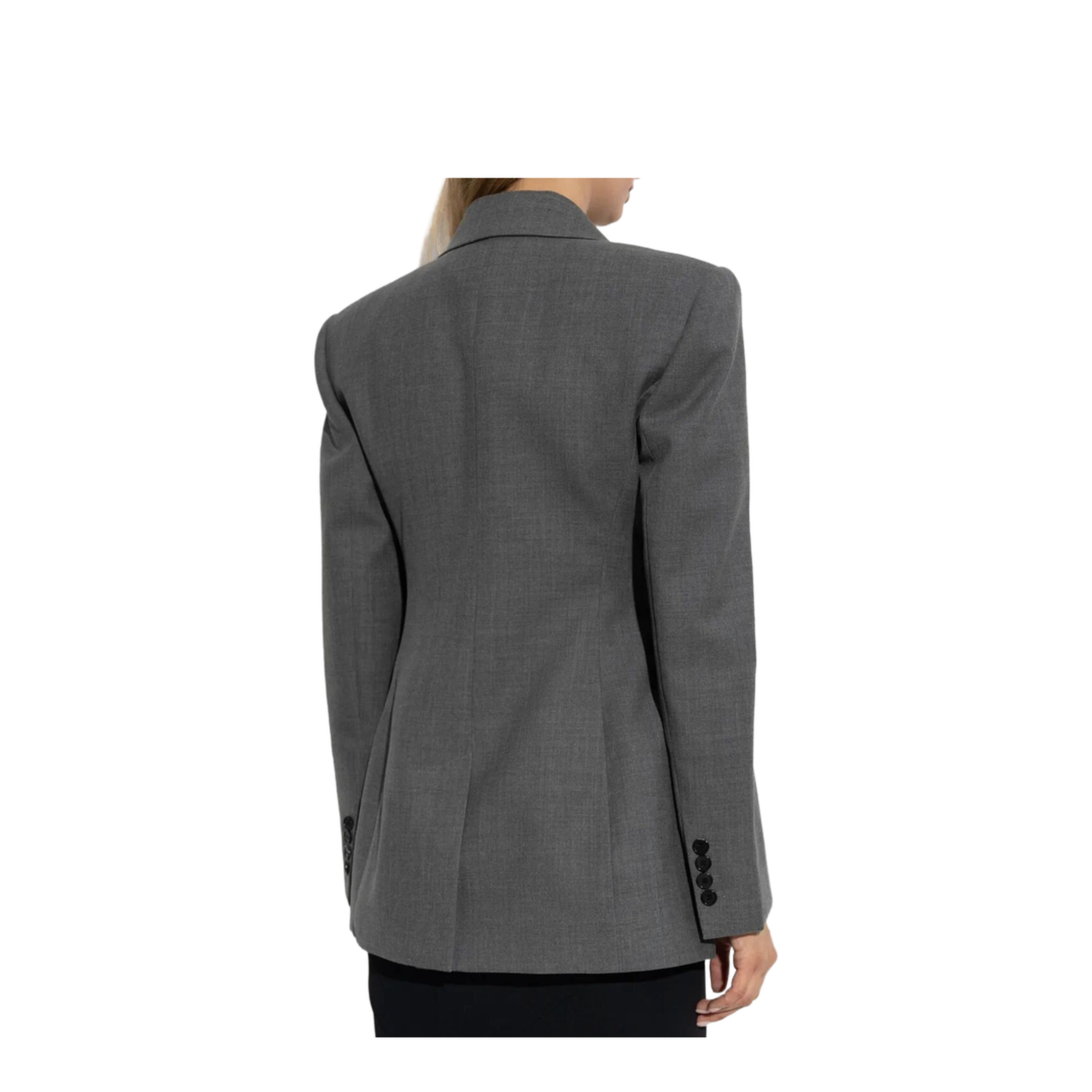 Double-Breasted Wool Structured Jacket - Image 4