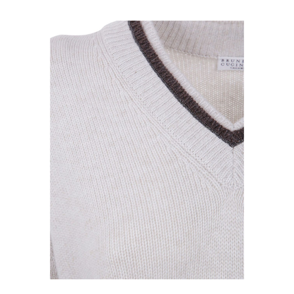 Cashmere V-Neck Sweater - Image 3