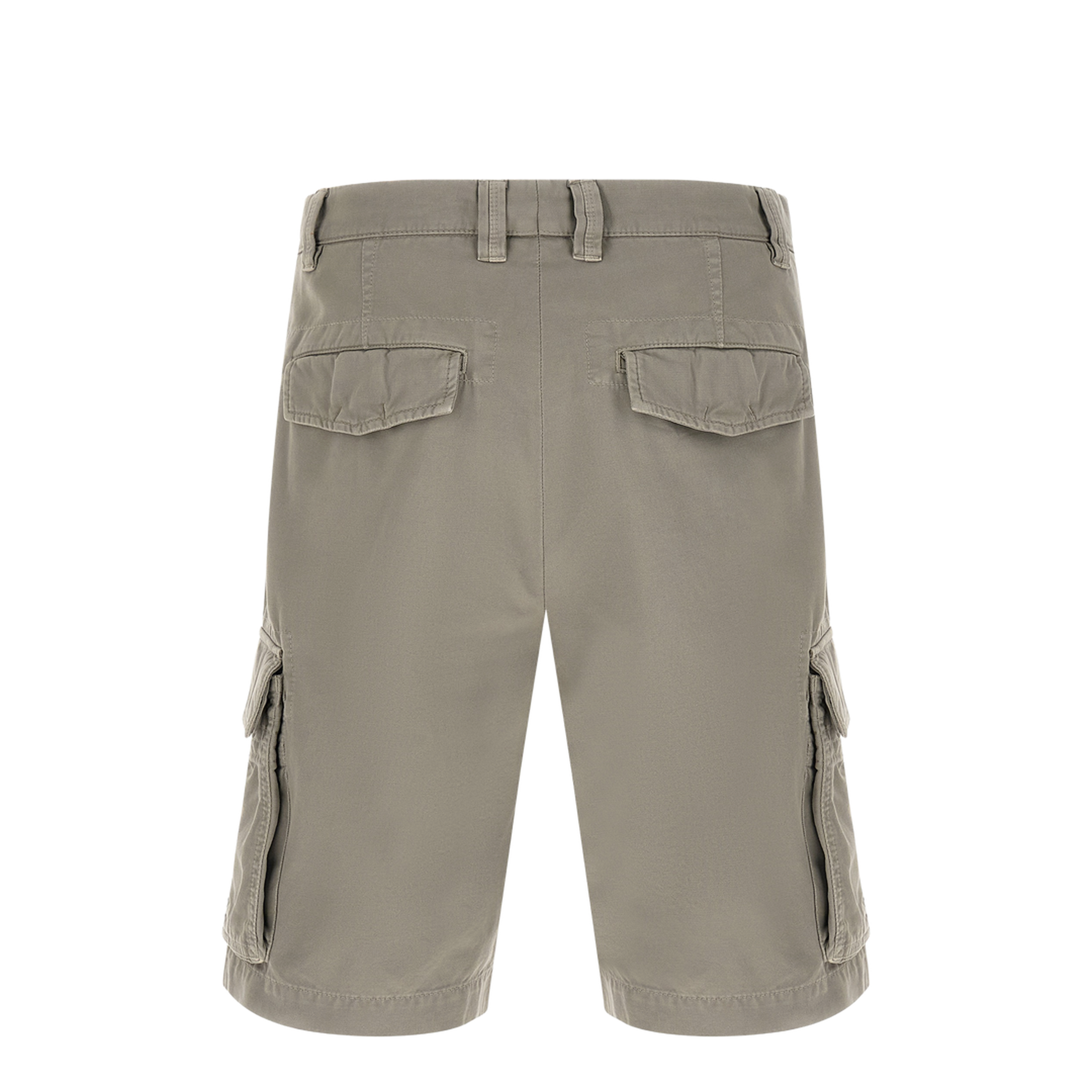 Cotton Cargo Shorts - Khaki Green - Image 2