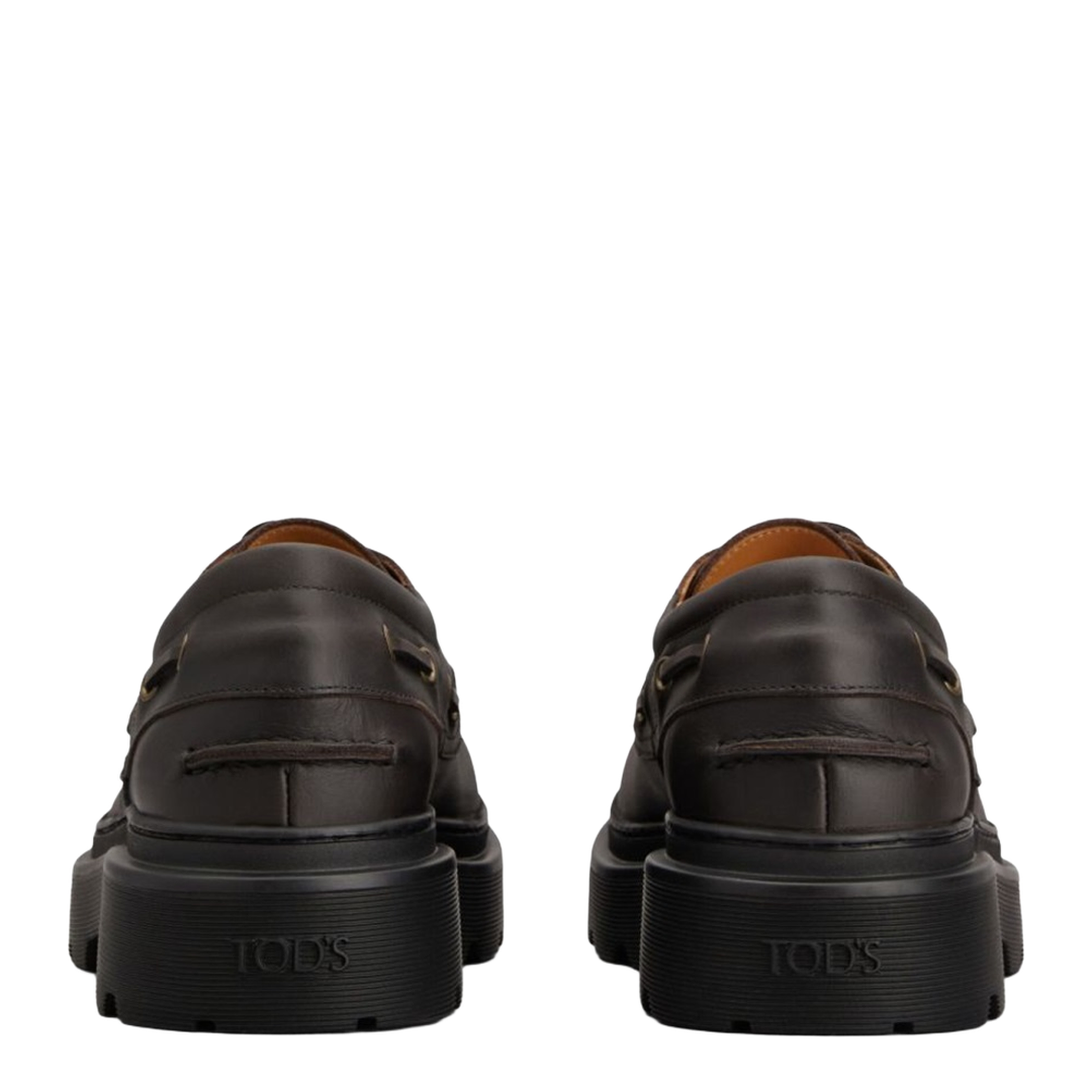 Coffee Brown Front Button Fastening Moc Stitching - Image 3