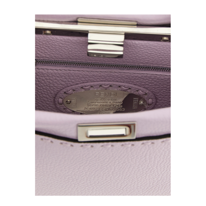 Peekaboo Mini Leather Crossbody Bag - Purple - Image 3