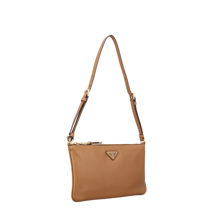 Summer Leather Pouch Bag Camel - Image 2