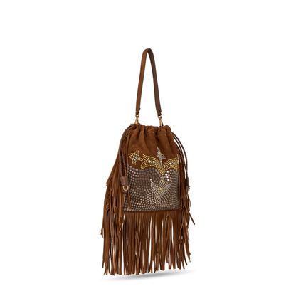 Kalispera Medium Suede Bag - Brown - Image 6