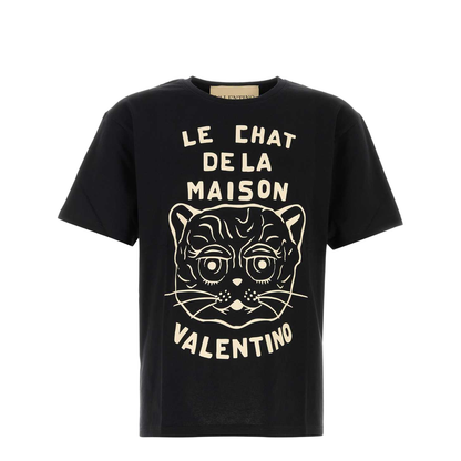 Black Cotton T-Shirt - Image 1