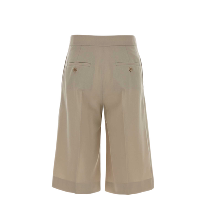 Sand Wool Blend Mile Bermuda Shorts - Image 2