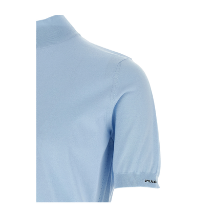Light Blue Cotton Sweater - Image 5