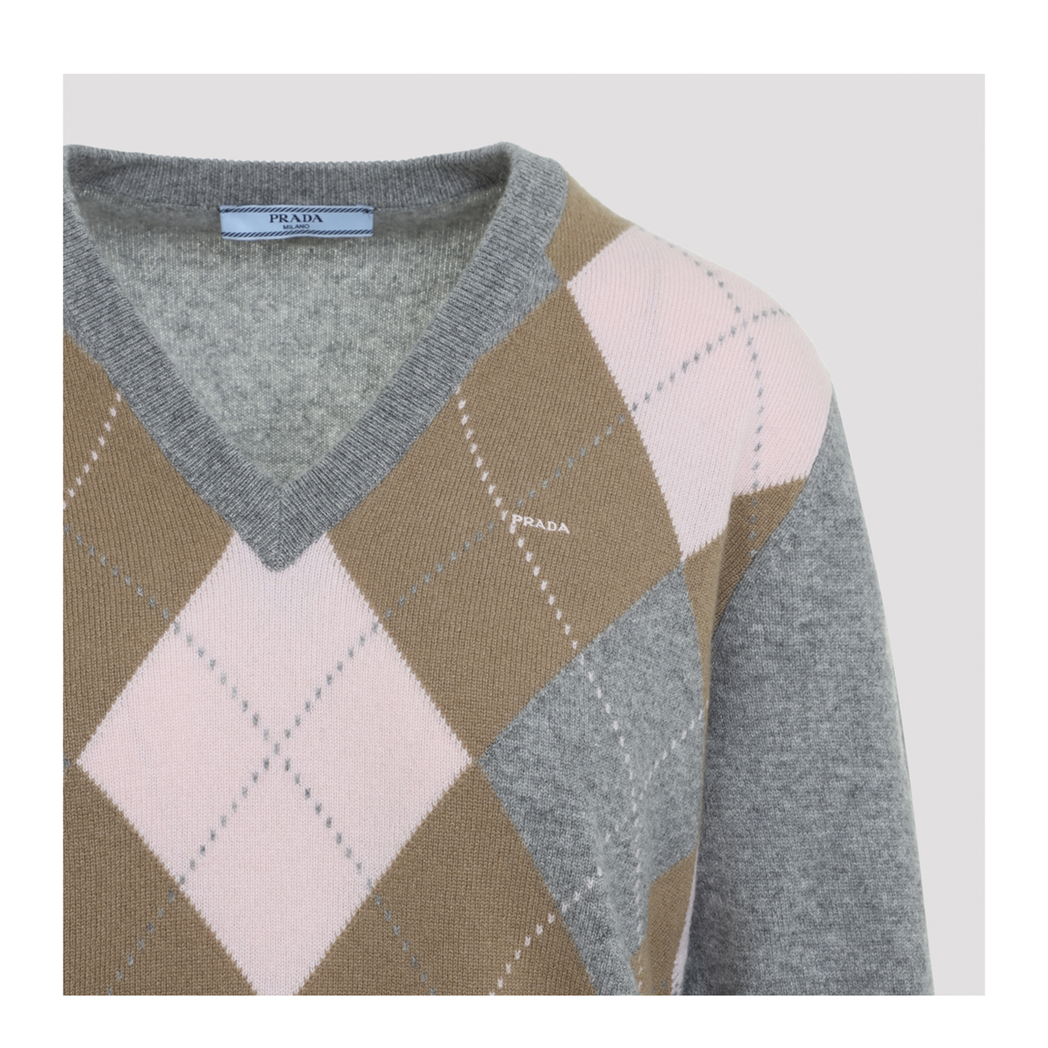 Argyle V-Neck Sweater - Image 5
