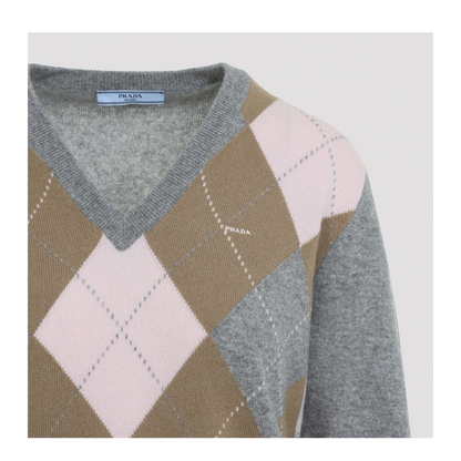 Argyle V-Neck Sweater - Image 5