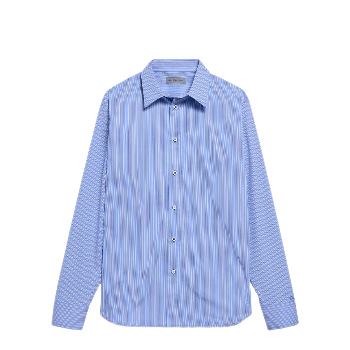 Striped Poplin Shirt In Ultrafine Technical Poplin - Image 1