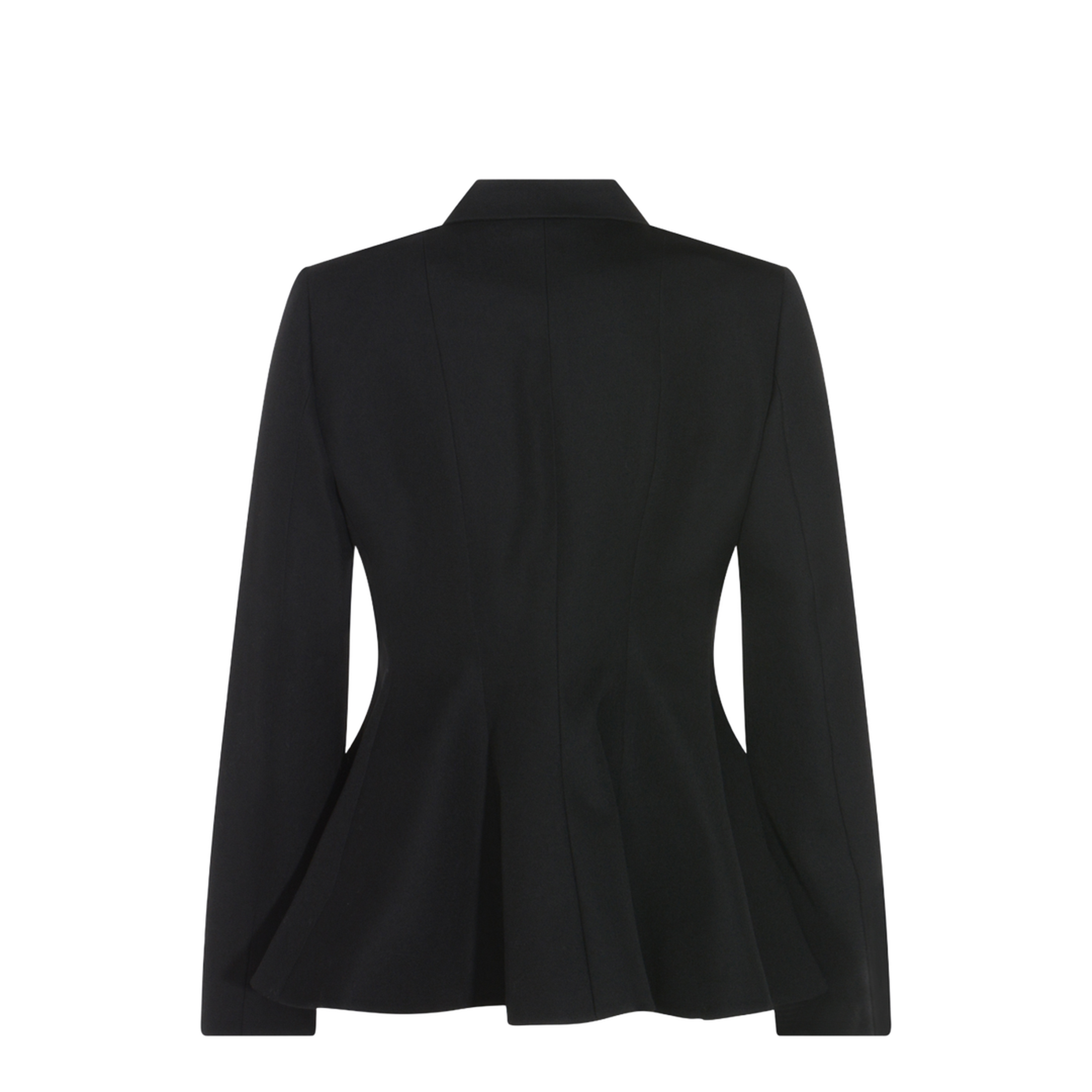 Black Grain de Poudre Wool Jacket - Image 4