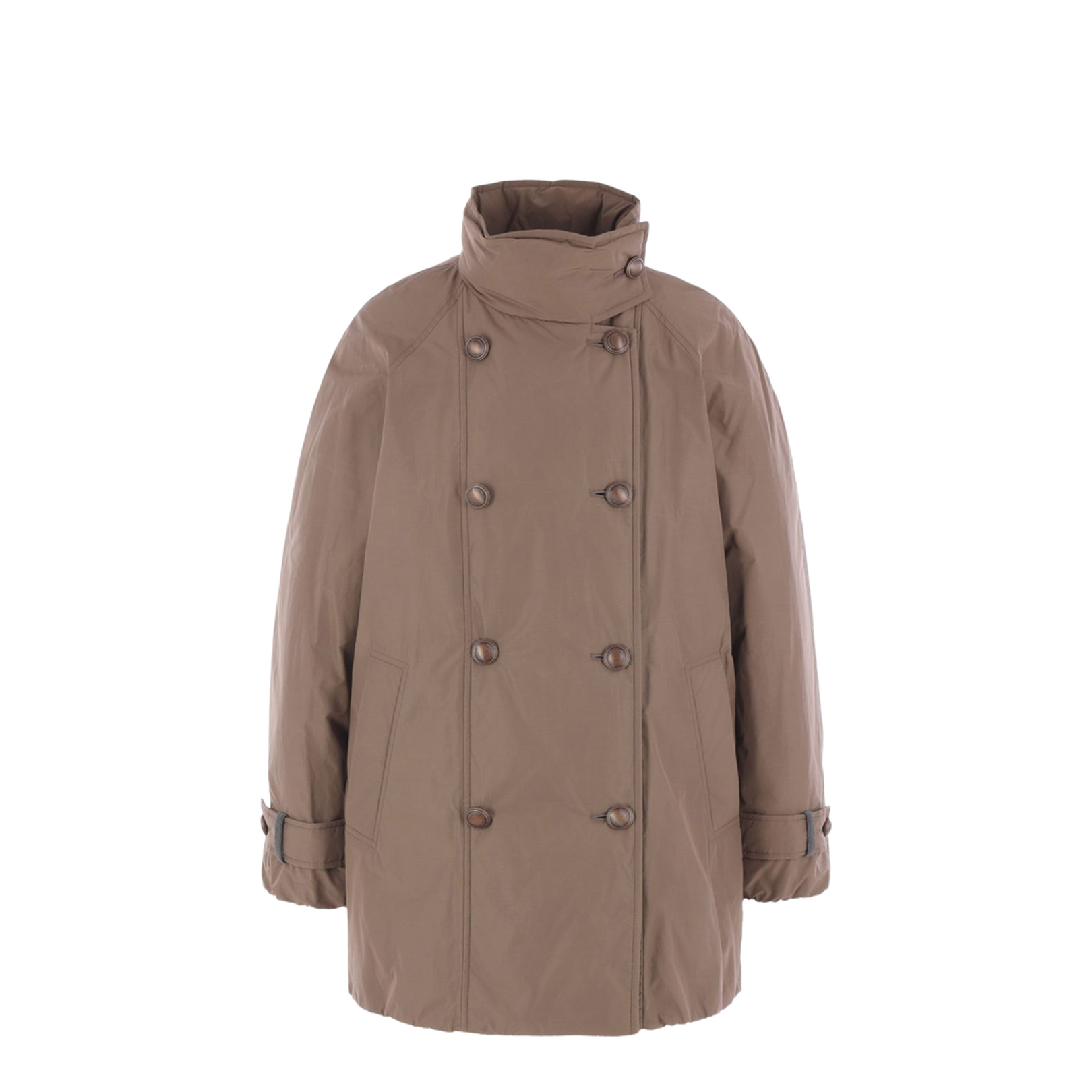 Brown Double-Breasted Coat - Image 1