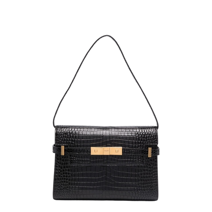 Manhattan Small Leather Shoulder Bags - Black - Image 1