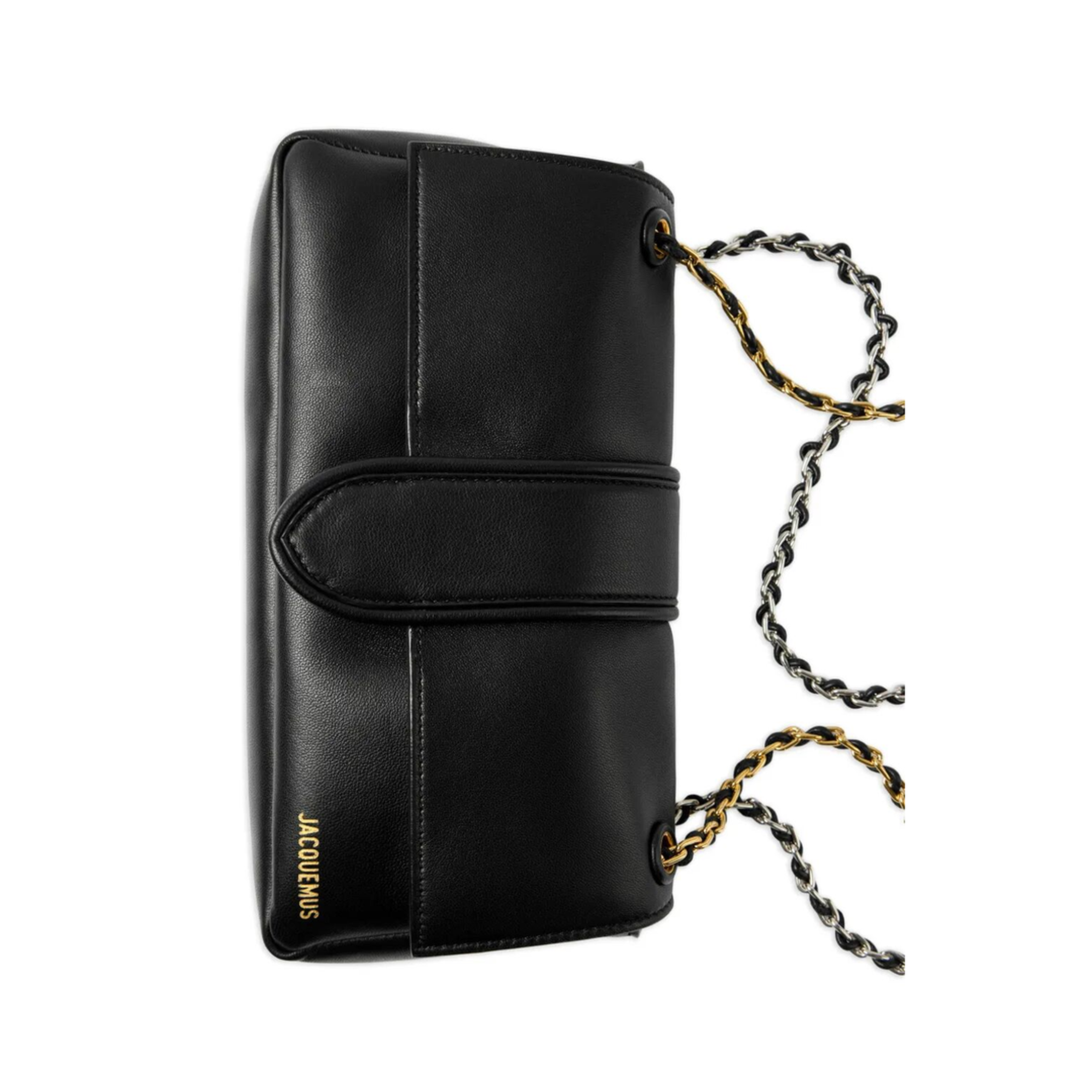 Lamb Leather Shoulder Bag - Black - Image 4