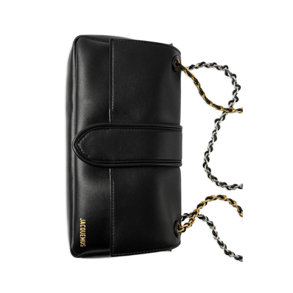 Lamb Leather Shoulder Bag - Black - Image 4
