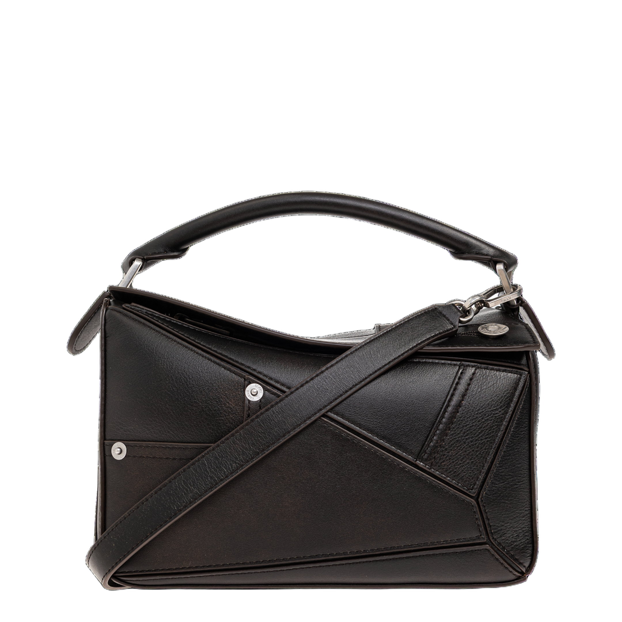 Puzzle Small Calfskin Crossbody Bag - Vintage Brown - Image 1