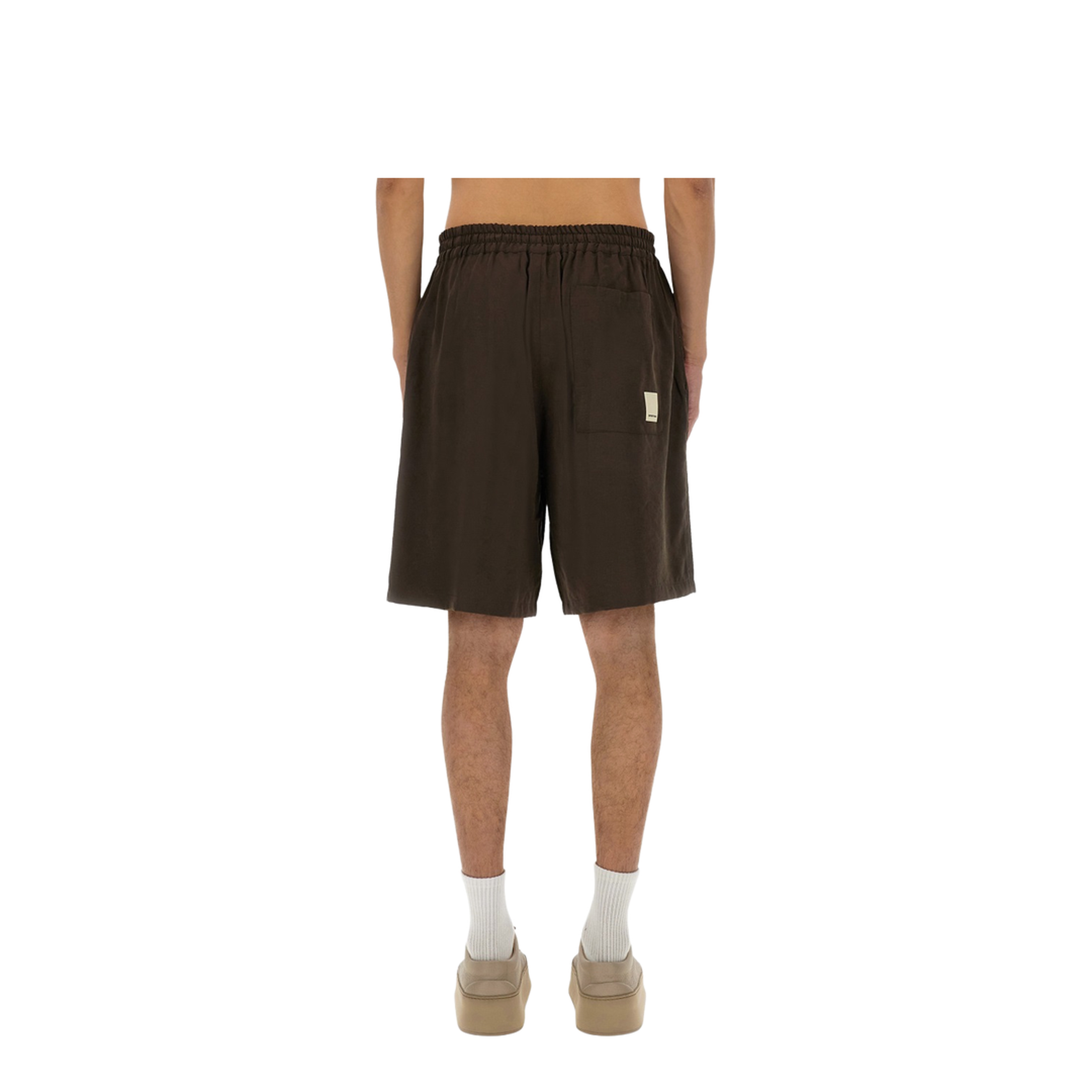 Drawstring Bermuda Shorts in Printed Modal - Image 3