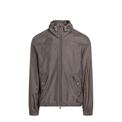 Taupe Silk-Blend Jacket - Image 1