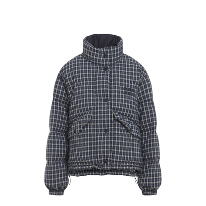 Reversible Checked Down Jacket - Image 2