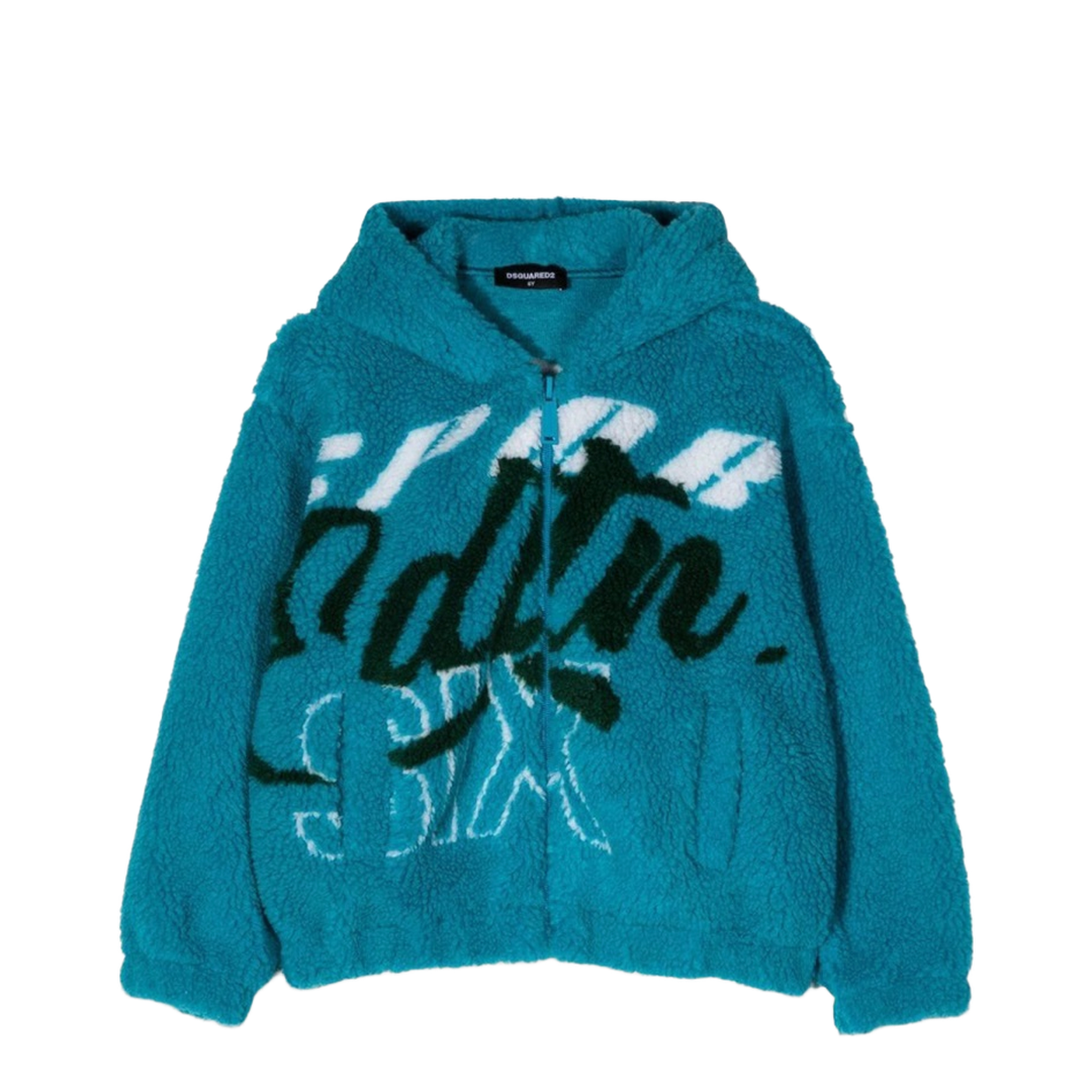 Jacquard Fur Zip Hoodie - Image 1