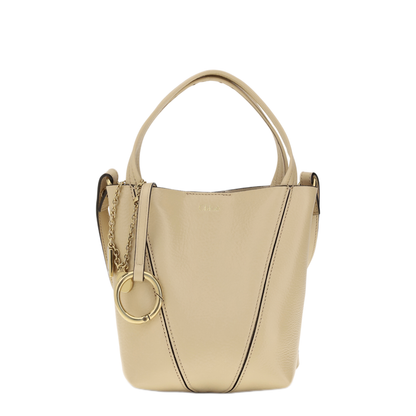 Spin Small Calf Leather Tote - Petal Beige - Image 1
