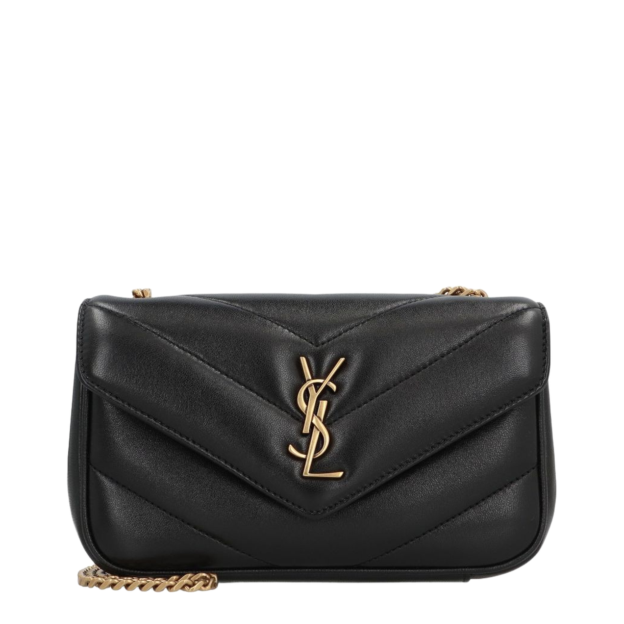 Loulou Mini Chain Bag in Black - Image 1