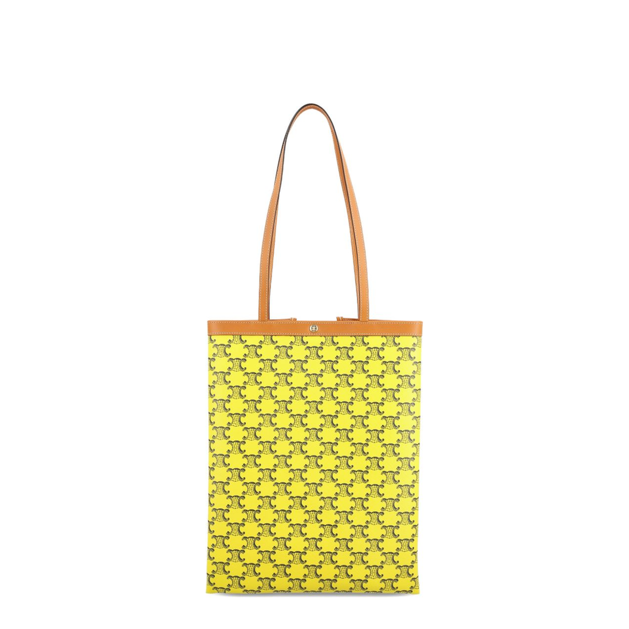 Medium Calfskin Flat Shopper - Yellow - Image 4