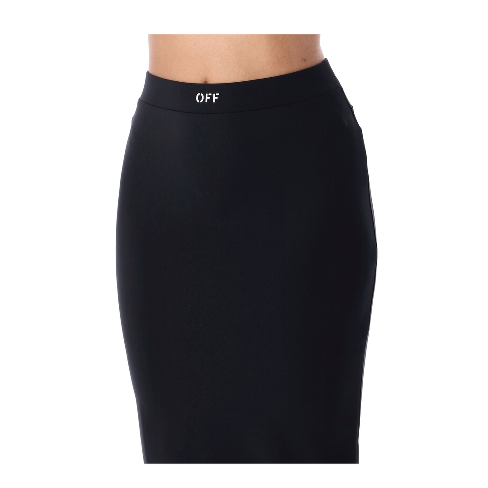 Sleek Midi Skirt Black - Image 3