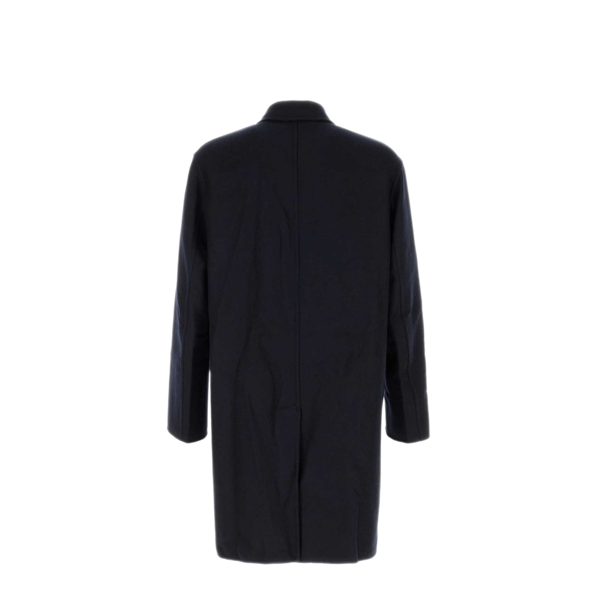 Navy Blue Wool Blend Reversible Coat - Image 2