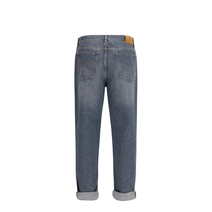 Straight-leg Turn-up Jeans - Image 2