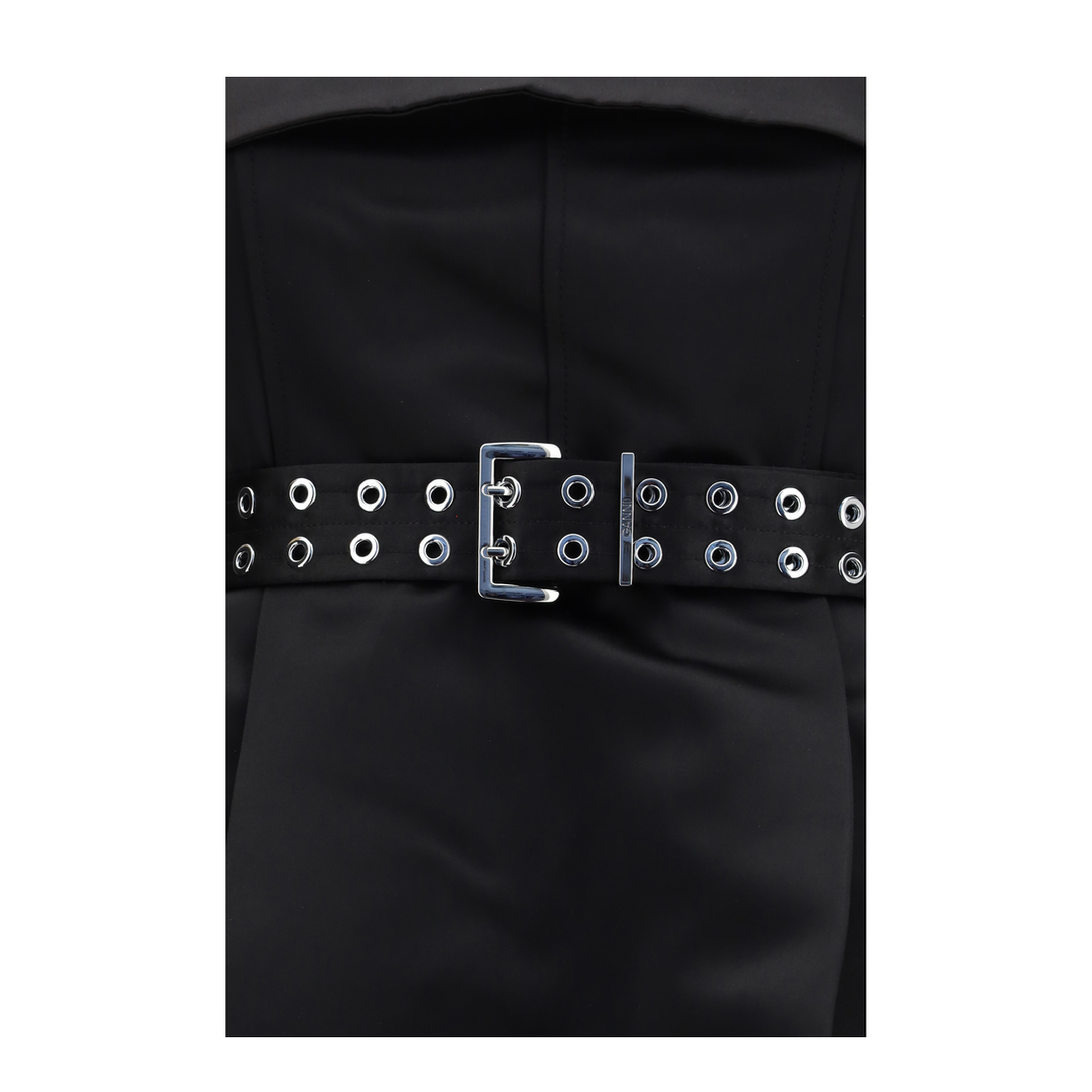 Short Satin Dress with a Full Skirt - Image 3