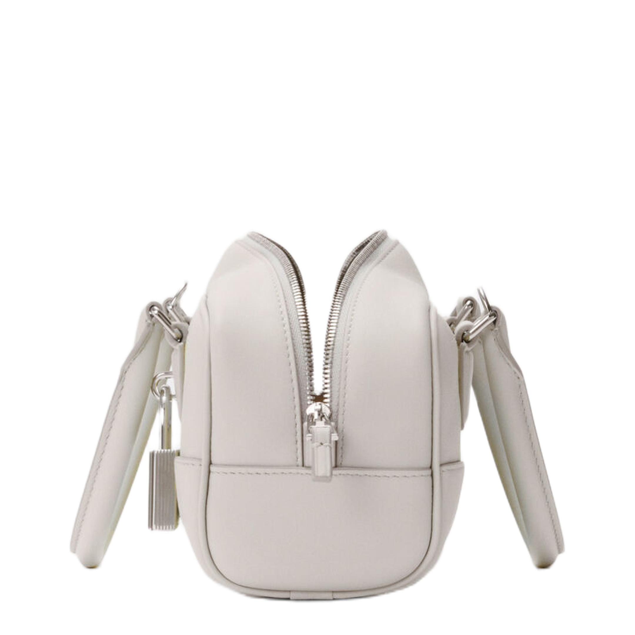 Amazona 23 Cropped Leather Shoulder Bag - Pale Grey/Light Citrine - Image 5