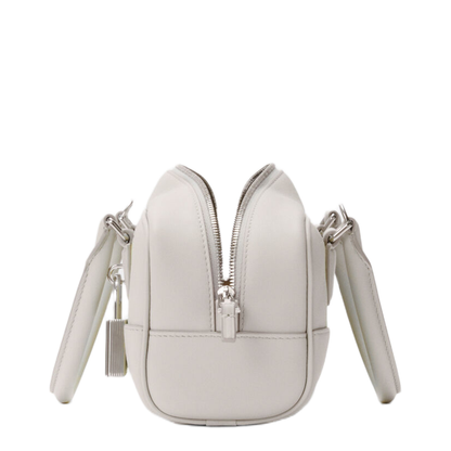 Amazona 23 Cropped Leather Shoulder Bag - Pale Grey/Light Citrine - Image 5