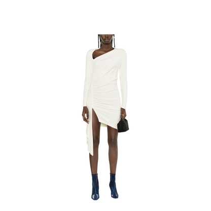 Asymmetric Ruched Minidress - Image 5