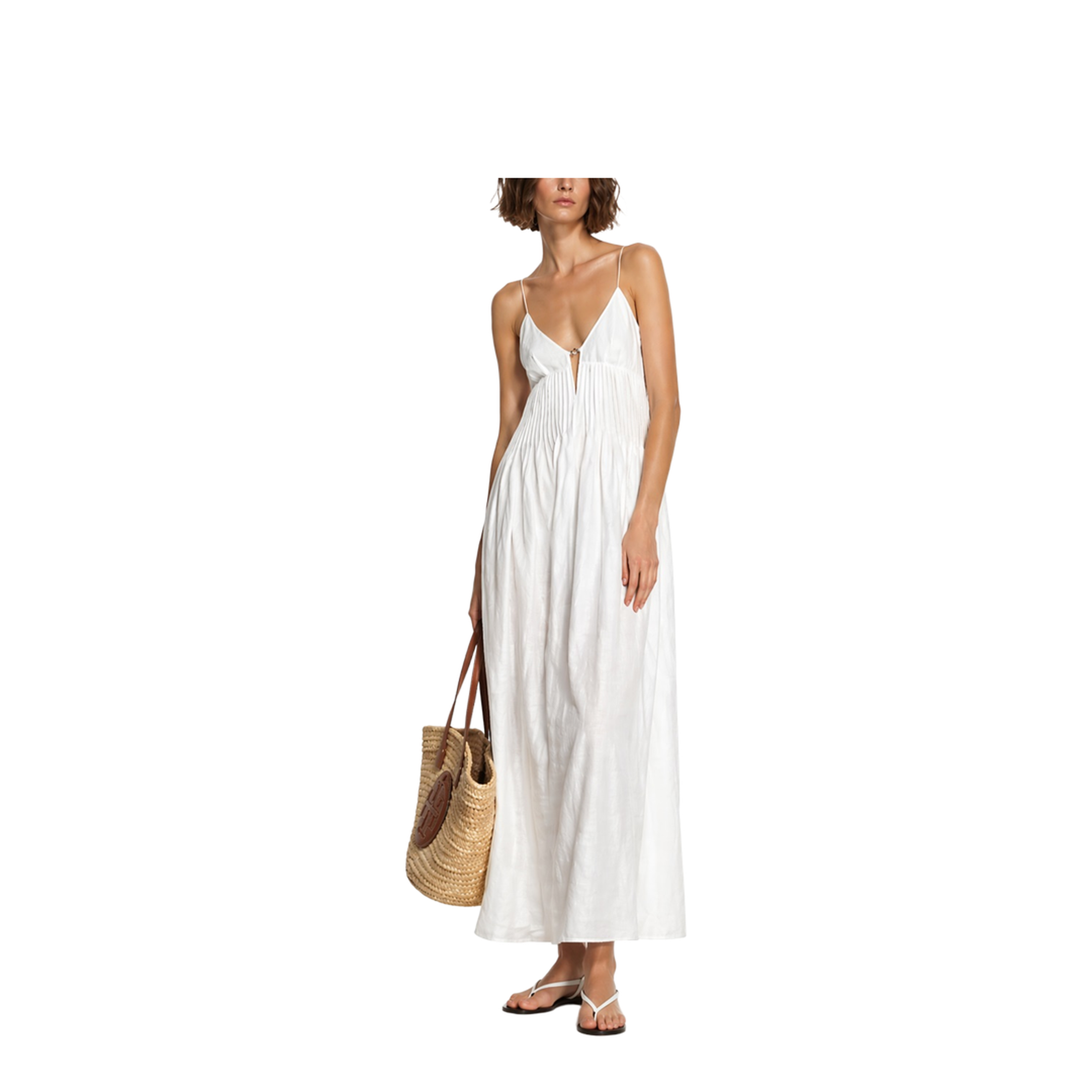 Appliqué Pleated Dress - Image 2