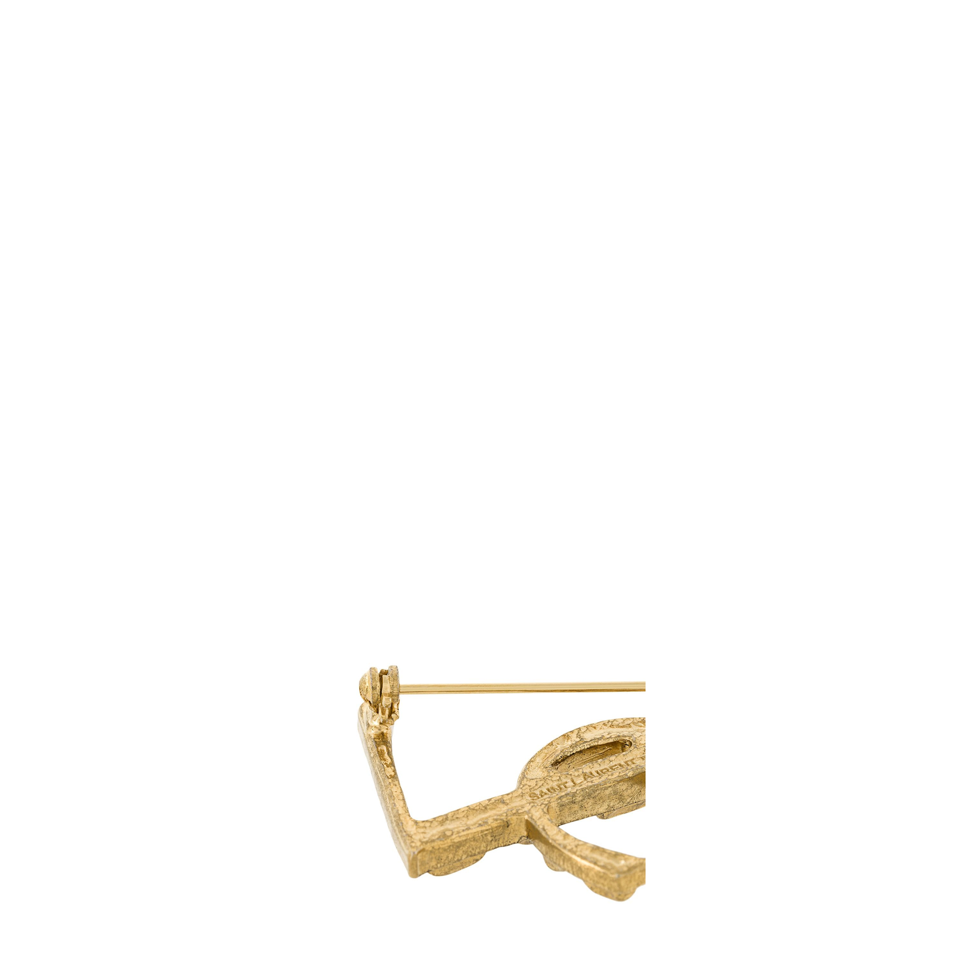 CASSANDRE Crocodile Brooch in Metal in Gold - Image 2