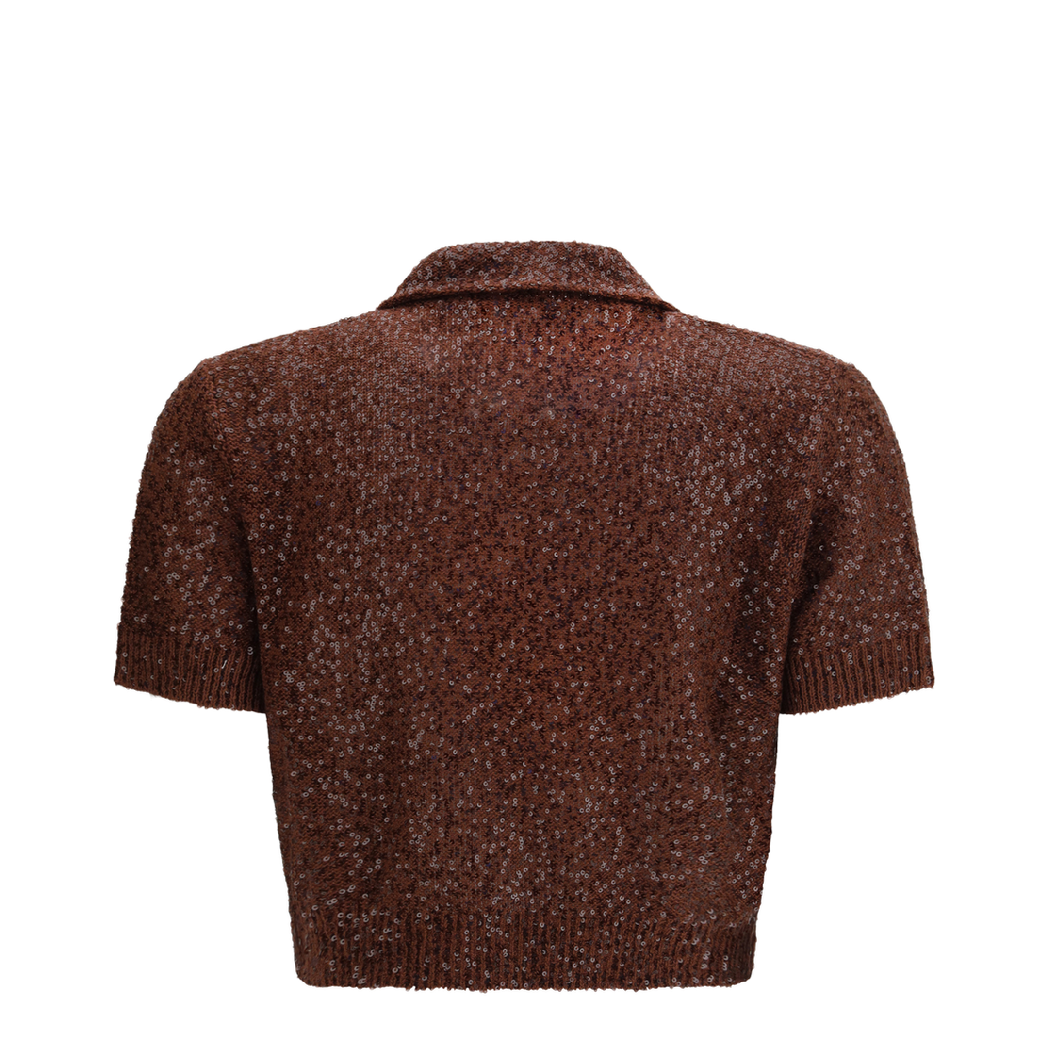 Linen Cashmere Silk Top with Sequins - Image 2