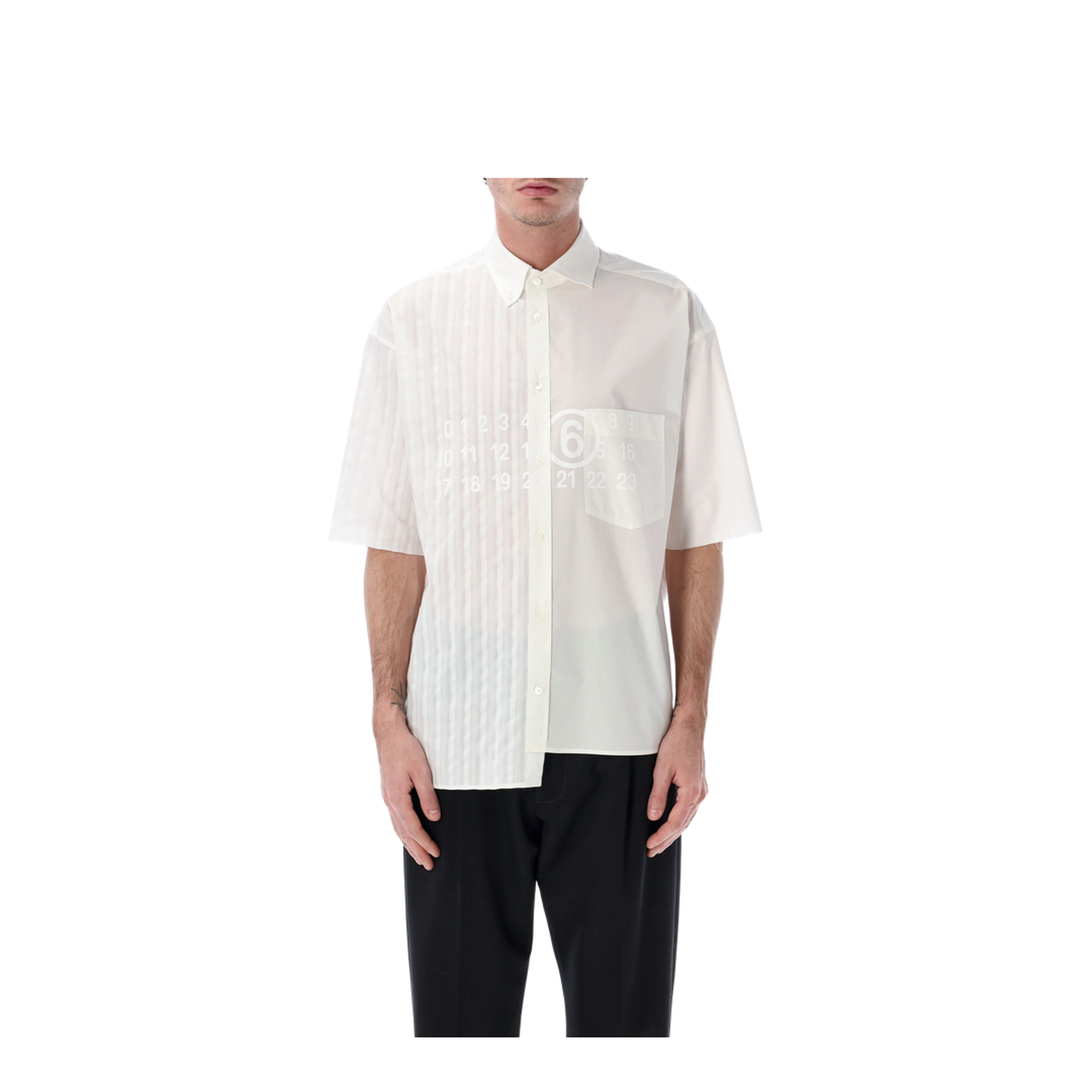 Two-tone cotton poplin shirt - Image 1
