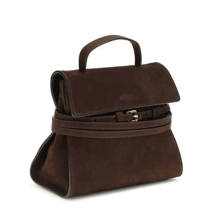 Medium Suede Handbag - Brown - Image 2