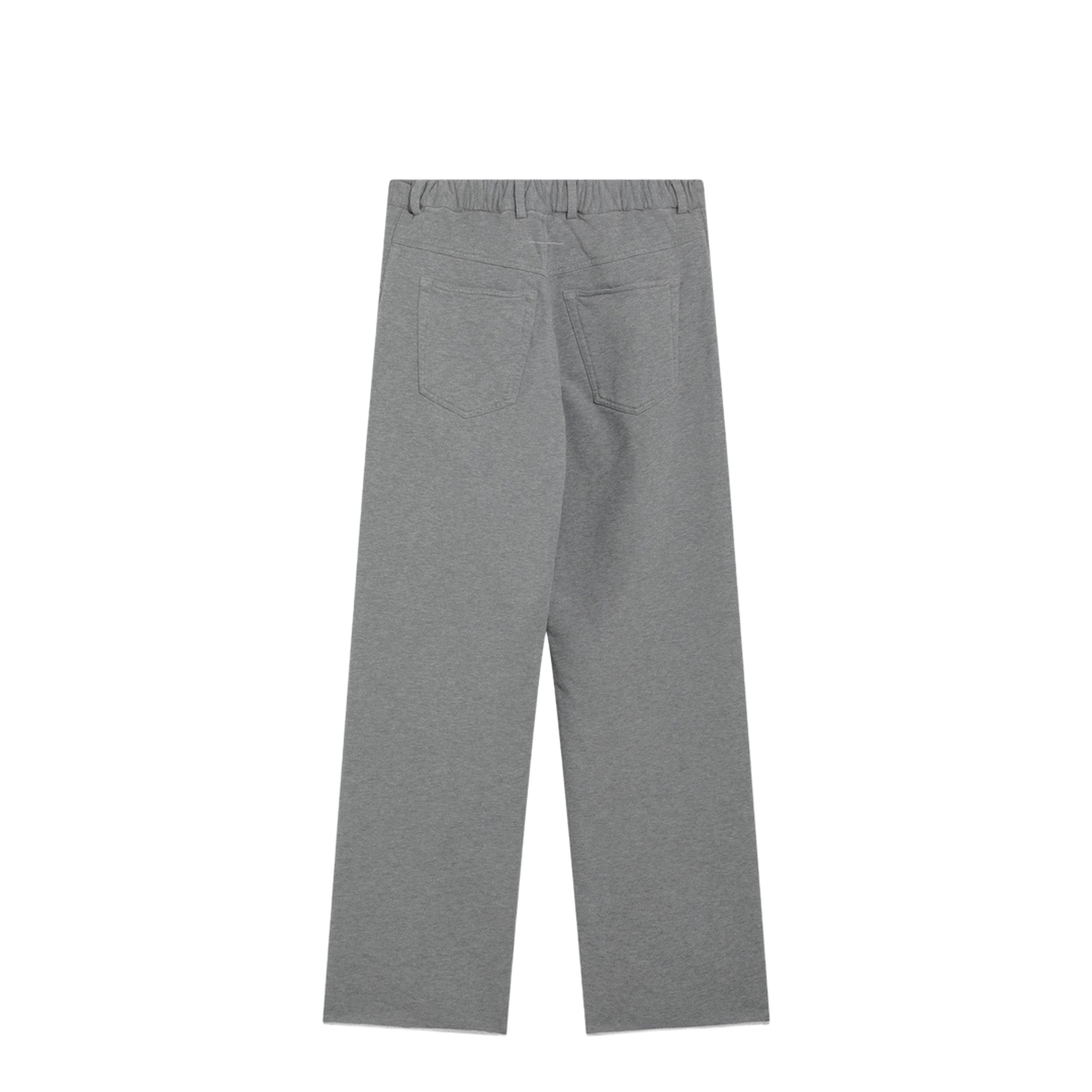 Grey Mélange Cotton Trousers - Image 2