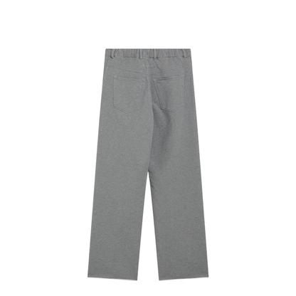 Grey Mélange Cotton Trousers - Image 2