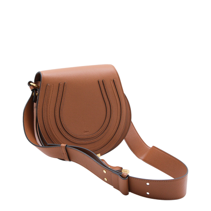 Marcie Calfskin Saddle Bag - Tan - Image 3