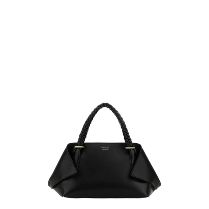 Black Leather Medium Handbag - Image 1