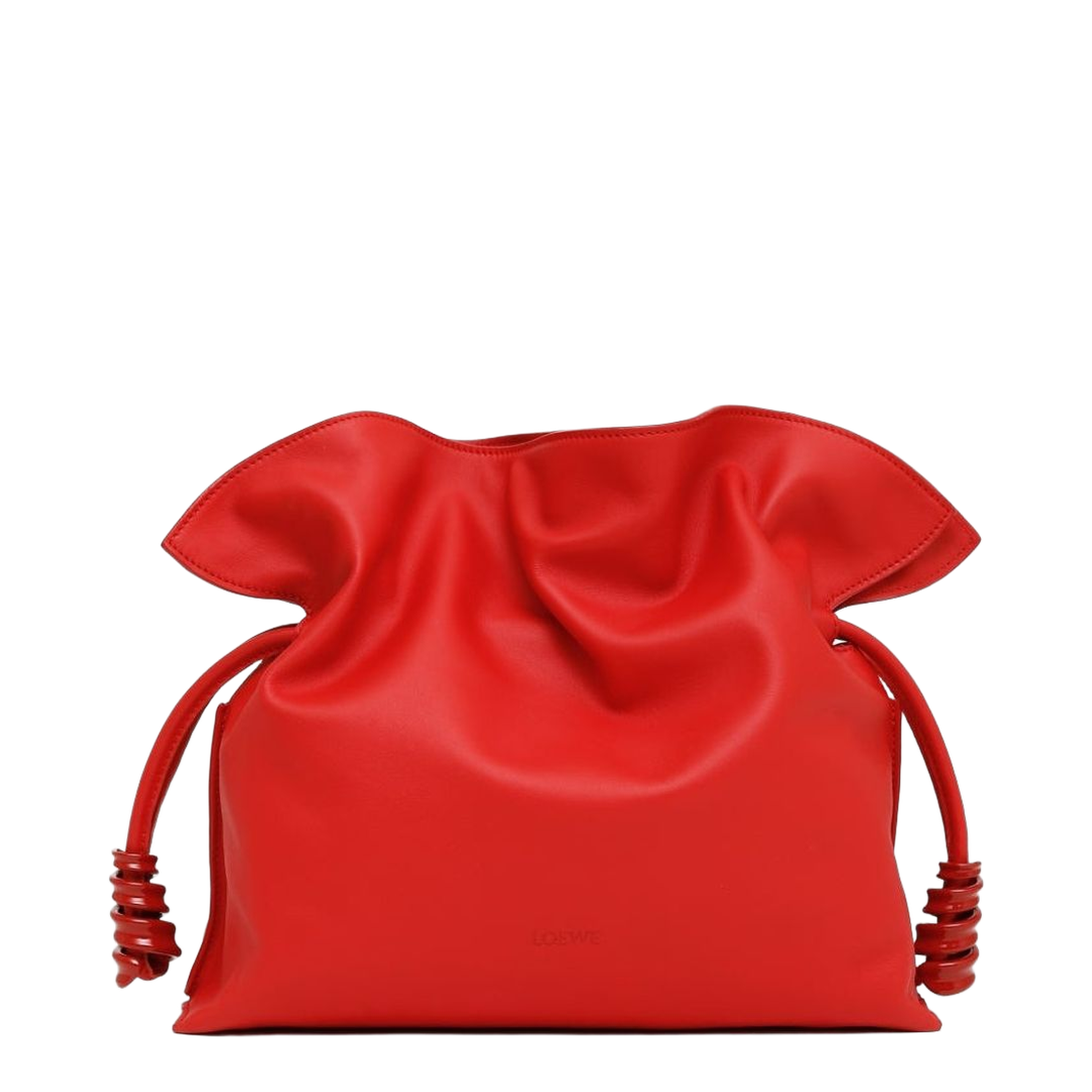 Flamenco Medium Nappa Calfskin Clutch - Scarlet Red - Image 1