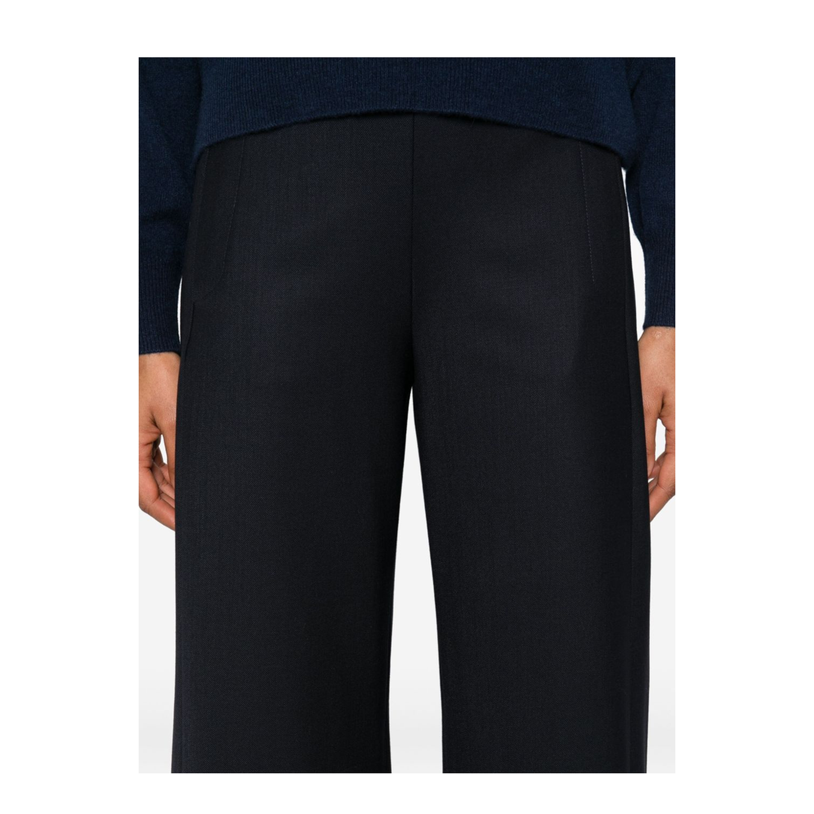 Leather Flared Leg Trousers - Image 2