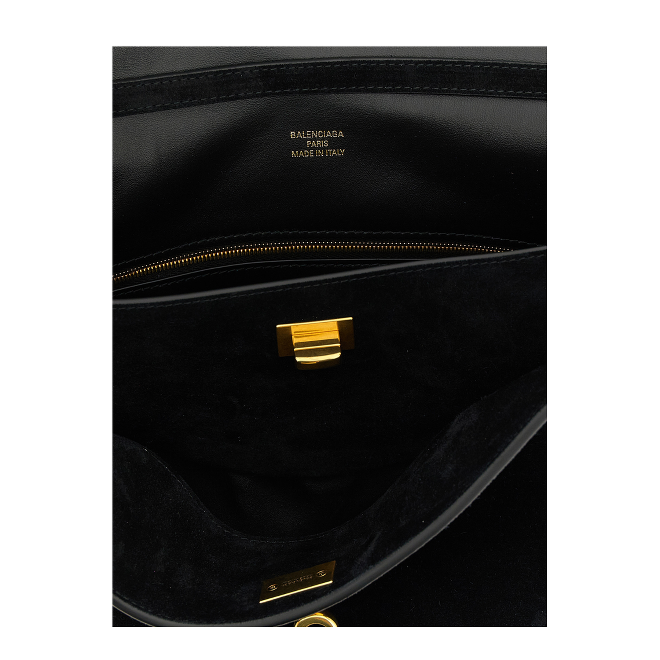 Rodeo Medium Suede & Smooth Calfskin Handbag - Black - Image 4